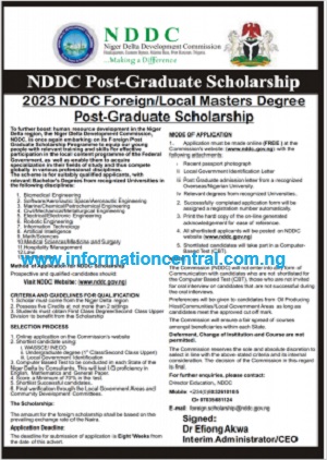 NDDC Scholarship